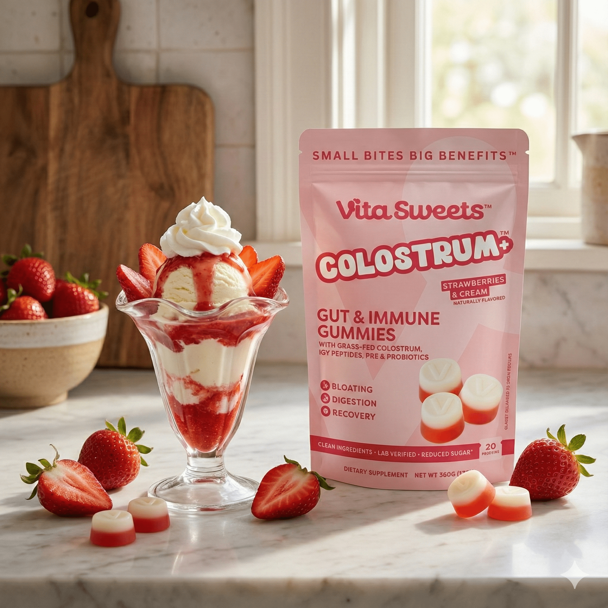 Colostrum Bloat, Immune & Digestive Gummies - VitaSweets