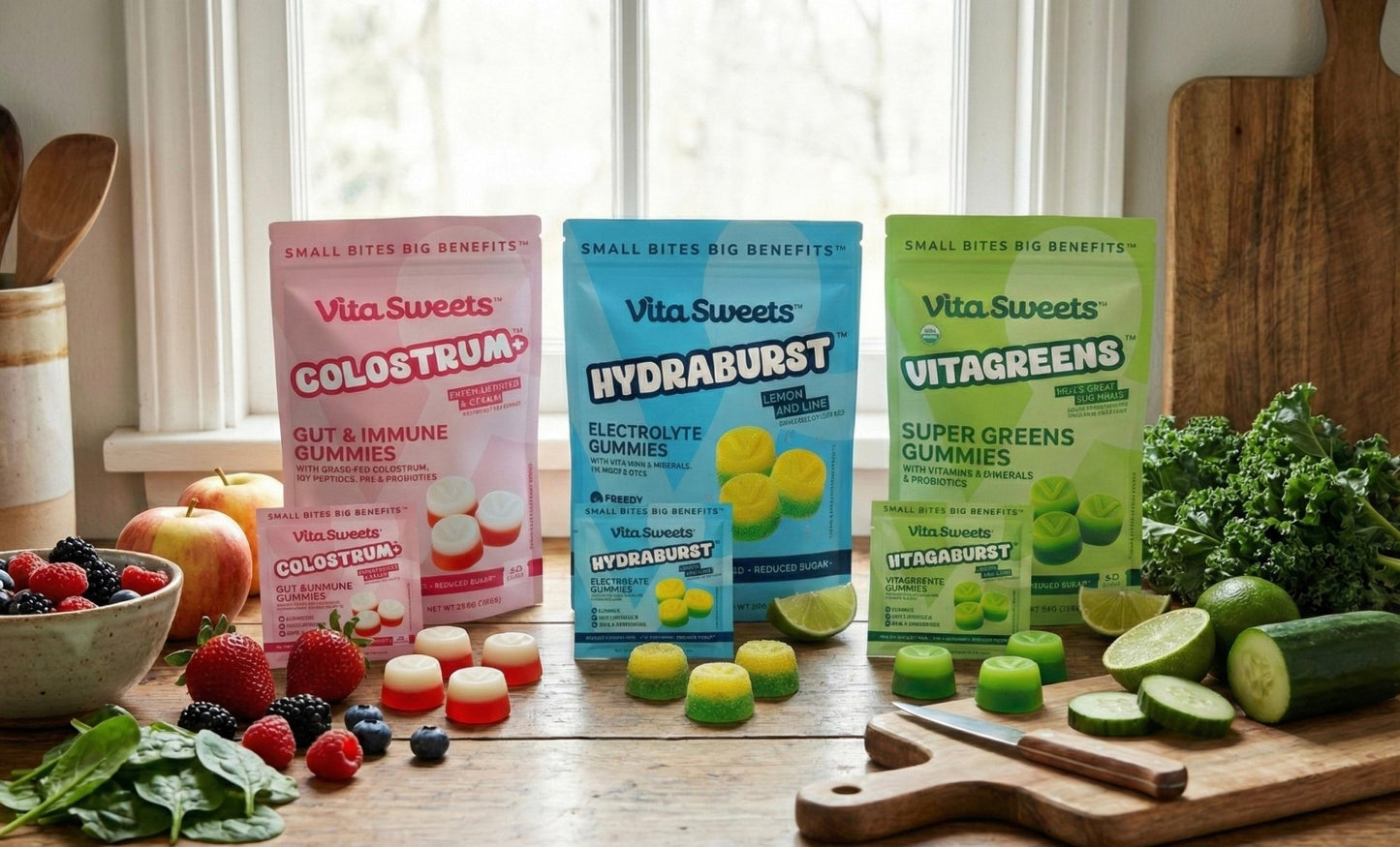 VitaGreens Organic SuperGreens & Multivitamin Gummies - VitaSweets